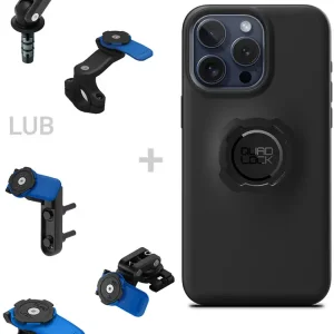 Kup teraz Zestaw na motocykl: etui na telefon iPhone 15 Pro Max + mocowanie Quad Lock