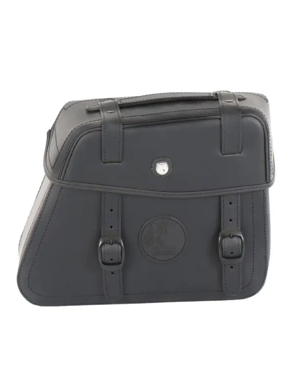 Wysoka jakość Sakwa skórzana prawa Hepco&Becker Rugged do montażu na stelażu Cutout (pojemność: 19L) czarna