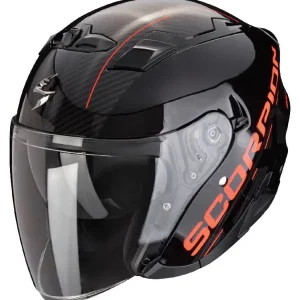 Kask otwarty Scorpion Exo-230 QR czarno-czerwony Hit sprzedaży
