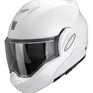 Ostatnie sztuki Kask szczękowy Scorpion Exo-Tech Evo Pro Solid biały połysk