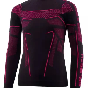 Bluza termoaktywna dziecięca Brubeck Thermo Junior czarno-różowa Nowy