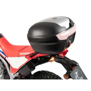 Zestaw: kufer centralny Journey 40 + stelaż Hepco&Becker Honda CRF 300 Rally (21-) czarno-srebrny Taniej