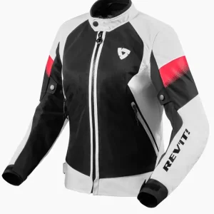 Kurtka motocyklowa damska tekstylna REV’IT! Control Air H2O biało-czarna Niska cena