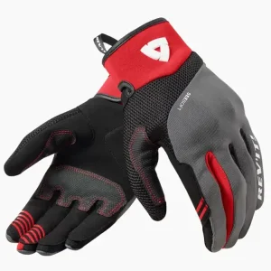 Rękawice motocyklowe damskie letnie REV’IT! Endo szaro-czerwone Wyjątkowa oferta