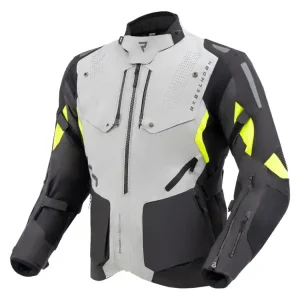 Bezpieczne zakupy Kurtka motocyklowa tekstylna Rebelhorn Hiker IV czarno-szaro-żółta