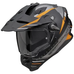 Kup teraz Kask adventure Scorpion ADF-9000 Air Feat czarno-srebrno-pomarańczowy matowy