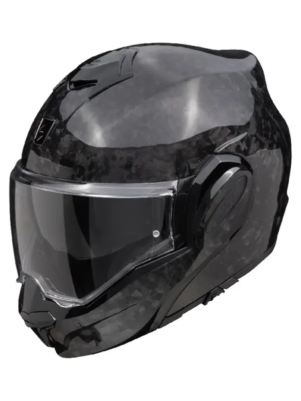 Kask szczękowy Scorpion Exo-Tech Evo Carbon Onyx czarny Ostatnie sztuki