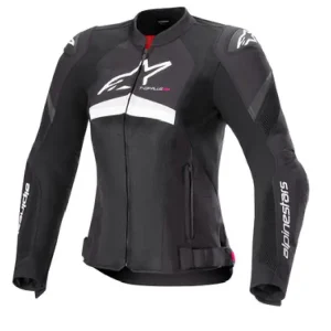 Kurtka motocyklowa damska tekstylna Alpinestars Airflow Stella T-GP PLUS R V4 czarno-biała Hit sprzedaży