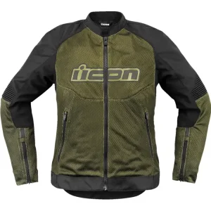 Szybka wysyłka Kurtka motocyklowa damska tekstylna Icon Overlord 3 Mesh zielona