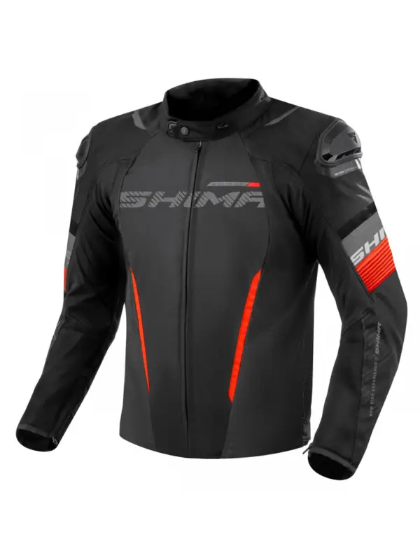 Kurtka motocyklowa tekstylna Shima Solid 2.0 czarno-czerwona Hit cenowy
