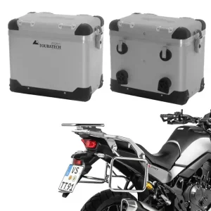 Zestaw: kufry boczne srebrne "And-S" Zega Pro + stelaże Touratech Honda XL 750 Transalp (23-) [poj.: 45+45l] Bezpieczna płatność