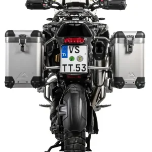 Zestaw: kufry boczne srebrne "And-S" Zega Pro + stelaże srebrne Touratech Triumph Tiger 1200 (22-) [poj.: 31+38l] Oferta czasowa