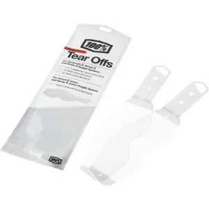 Zrywki tear-off standard do gogli 100% Racecraft 2/ Accuri 2/ Strata 2 (50 sztuk) Ostatnie sztuki