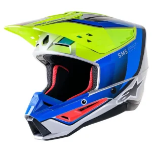 Kask enduro Alpinestars MX Supertech M5 Sail żółto-niebiesko-srebrny Ograniczona ilość