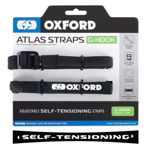 Szybka wysyłka Pasy mocujące bagaż Oxford Atlas G-Hook czarne [17mm x 1.2 m]