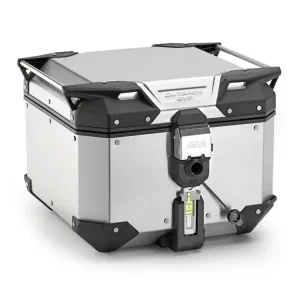 Dodaj do koszyka Kufer centralny GIVI Monokey Trekker Outback EVO SMART 42 aluminiowy, srebrny [bez wkładki SLR; pojemność: 42l]