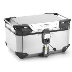 Wysoka jakość Kufer centralny GIVI Monokey Trekker Outback EVO SMART 58 aluminiowy, srebrny [z 5 wkładkami SLR; pojemność: 58l]