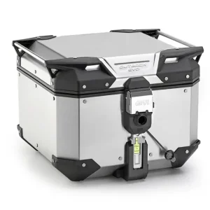 Bezpieczne zakupy Kufer centralny GIVI Monokey Trekker Outback EVO SMART 42 aluminiowy, srebrny [z 5 wkładkami SLR; pojemność: 42l]