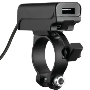 Podwójna, wodoodporna ładowarka USB Lampa Usb-Fix Trek z mocowaniem do kierownicy motocykla [szybkie ładowanie; 5400 mA; 12/24 V] Darmowy zwrot