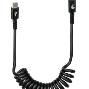 Wyprzedaż Kabel sprężynowy Usb typu C Apple 8 Pin Lampa 100 cm czarny