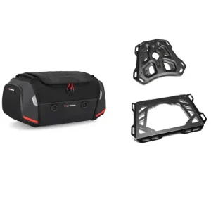 Zestaw: torba na tył Rackpack + stelaż Adventure-Rack SW-Motech BMW R 1300 GS(23-)/ Adventure (24-) [poj.: 32-42l, do oryginalnego mocowania górnego kufra BMW]] Nowość