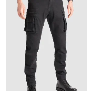 Jeansy motocyklowe Pando Moto Desert Cargo czarne Sprawdź teraz