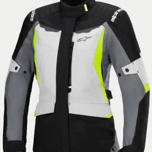 Kurtka motocyklowa damska tekstylna Alpinestars Stella ST-1 WP czarno-szaro-fluo Do wyczerpania zapasów