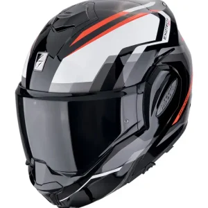 Kask szczękowy Scorpion Exo-Tech Evo Furio czarno-czerwony Okazja