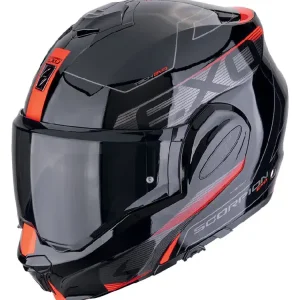 Kask szczękowy Scorpion Exo-Tech Evo Traveller czarno-czerwony Okazja