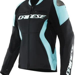 Kurtka motocyklowa damska skórzana Dainese Racing 5 czarno-niebieska Hit sprzedaży