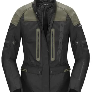 Kurtka motocyklowa damska tekstylna Spidi Traveler 3 Evo H2Out czarno-zielona Ostatnie sztuki