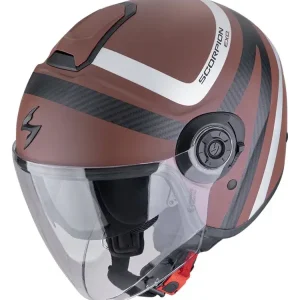 Okazja Kask otwarty Scorpion Exo-City II Riva brązowo-srebrny matowy