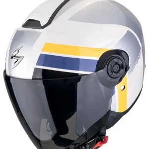 Kask otwarty Scorpion Exo-City II Blur biało-srebrno-żółty Rabat