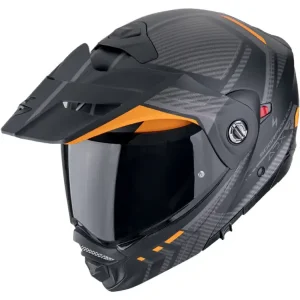 Kask adventure Scorpion ADX-2 Lewis czarno-pomarańczowy matowy Premium