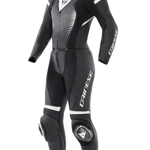 Kombinezon motocyklowy dwuczęściowy damski Dainese Fulminea czarno-biały Oferta czasowa