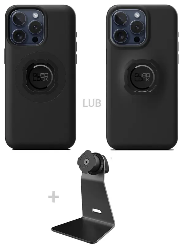Bestseller Zestaw na biurko: etui na telefon iPhone 16 Pro Max + uchwyt Quad Lock