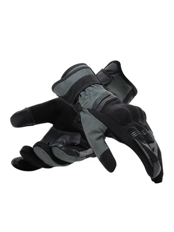 Bezpieczne zakupy Rękawice motocyklowe Dainese Teyde Gore-Tex czarno-szaro-zielone