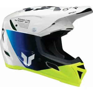 Darmowy zwrot Kask enduro Thor Reflex Sport Strike niebiesko-biało-fluo