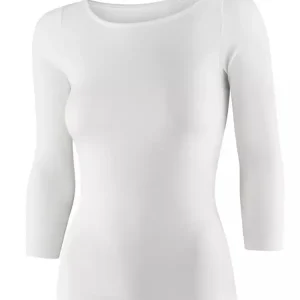 Sprawdź teraz Koszulka damska z rękawem 3/4 Brubeck Comfort Merino biała