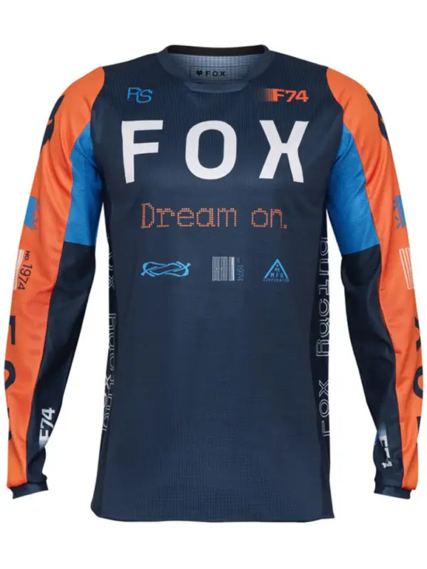 Bluza enduro Fox 180 Race Spec Midnight niebiesko-pomarańczowa Szybka dostawa