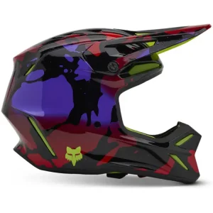 Kask enduro Fox V3 Throttle czarno-czerwono-fluo Bestseller