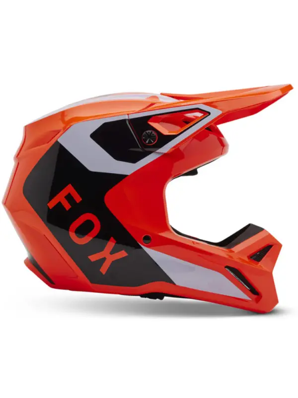 Kask enduro Fox V1 Lean pomarańczowo-czarno-biały Rabat