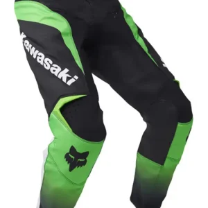 Szybka dostawa Spodnie cross Fox 180 Kawasaki czarno-zielone