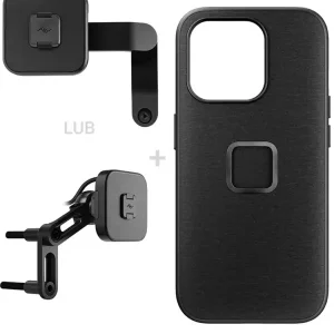 Zestaw na motocykl: etui Peak Design Mobile Everyday Fabric do smartfona Iphone 15 Pro Max v2 + mocowanie motocykla Ekspresowa dostawa