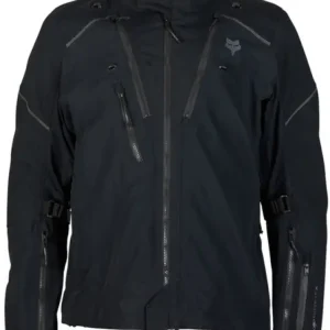 Dodaj do koszyka Kurtka motocyklowa tekstylna Fox Defend Gore-Tex czarno-pomarańczowa