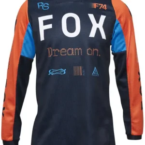 Bluza enduro dziecięca Fox 180 Lean czarno-pomarańczowy Ograniczona ilość