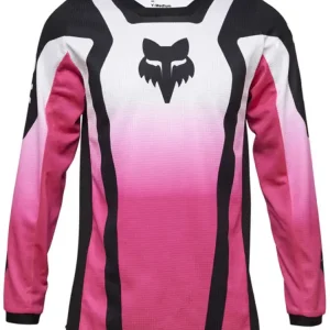 Bluza enduro dziecięca Fox 180 Lean czarno-różowa Bestseller