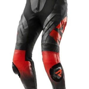 Spodnie motocyklowe skórzane Rebelhorn Inferno czarno-czerwone Darmowy zwrot
