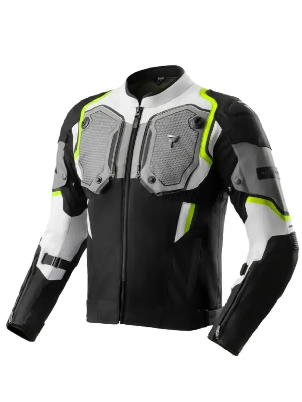 Kurtka motocyklowa tekstylna Rebelhorn Borg II czarno-szaro-żółta Nowy