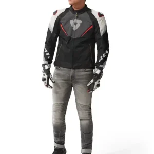 Kurtka motocyklowa tekstylna REV’IT! Quantum 3 Air szaro-czerwona Wyprzedaż